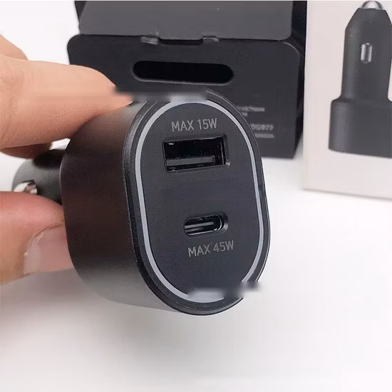 100% Original Dual USB Quick Metal Car Charger for with Typec C Cable
