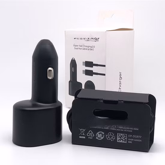 100% Original Dual USB Quick Metal Car Charger for with Typec C Cable