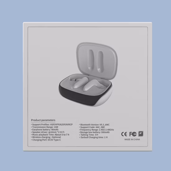 Großhandelsqualitäts-drahtloses Spiel-Bluetooth-Kopfhörer mit transparenter Fall-Rauschunterdrückung